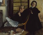 Edgar Degas Henri Degas and His Niece Lucie Degas oil on canvas